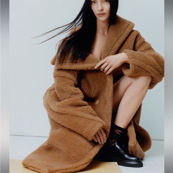 Gstudio] Brown Teddy Fleece Sherpa Shearing Belted Long Coat